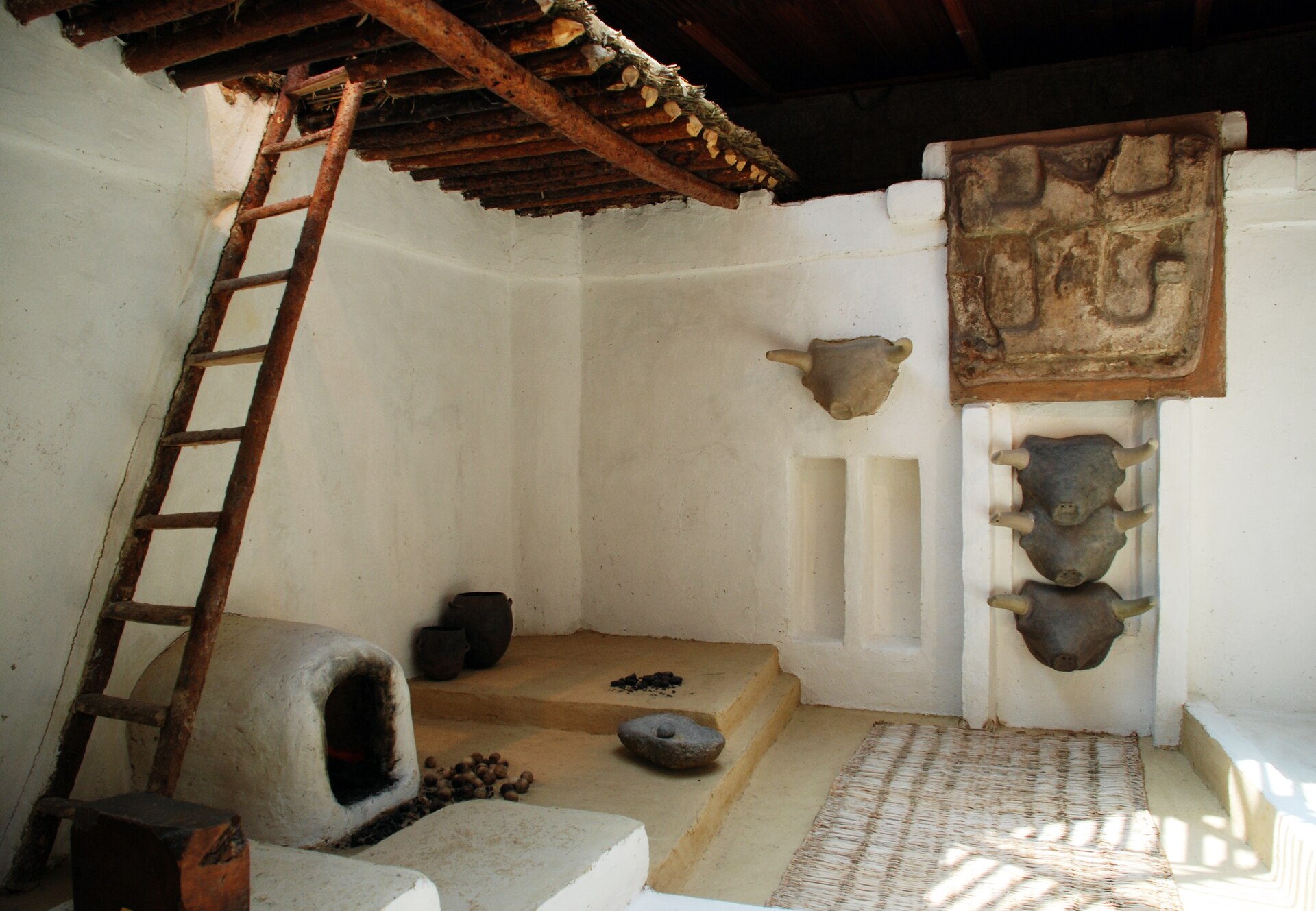 Reconstitution de l'intérieur d'une habitation