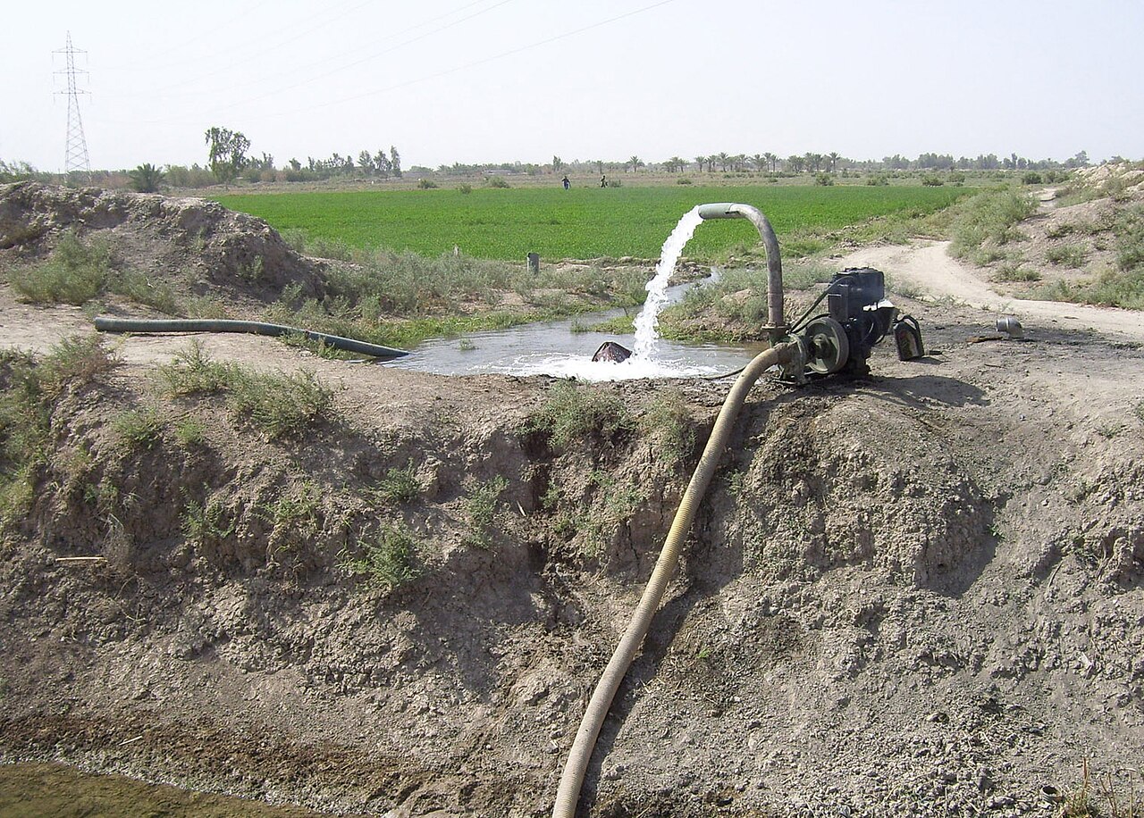 Irrigation sur les rives de l'Euphrate au début du 20e siècle