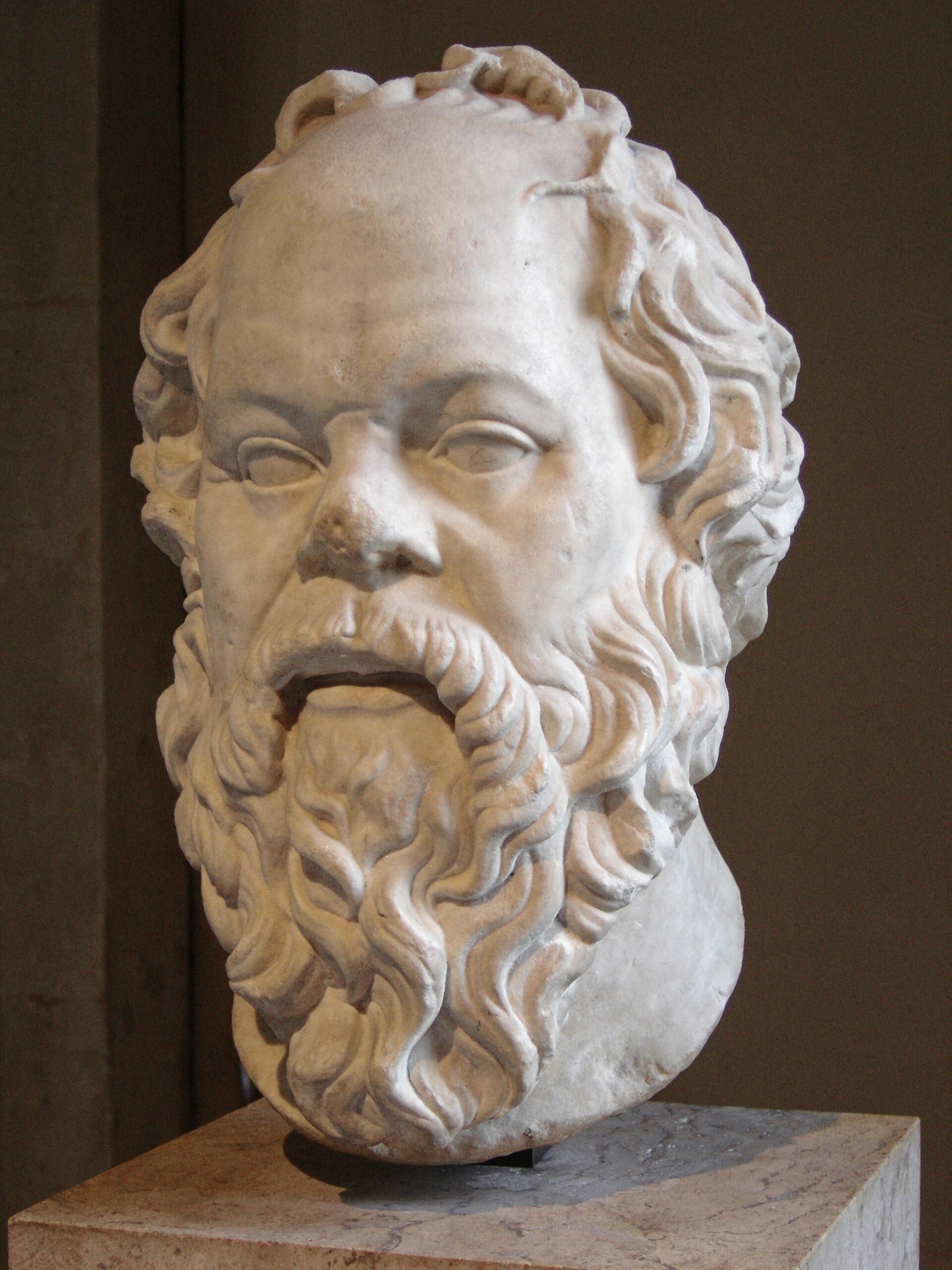 Buste de Socrate, copie romaine d'un original grec, musée du Louvre