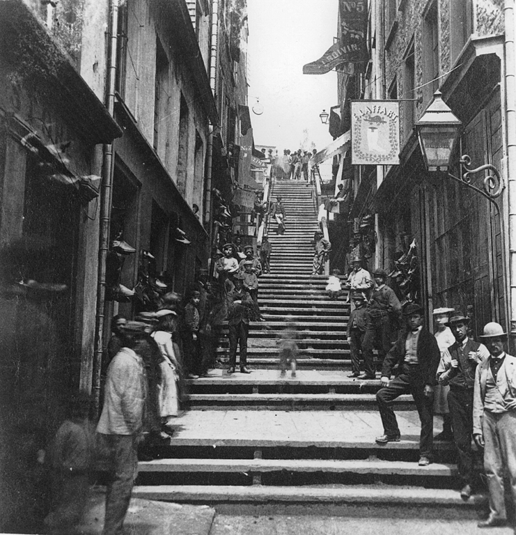 L'escalier du Casse-Cou photographié en 1870