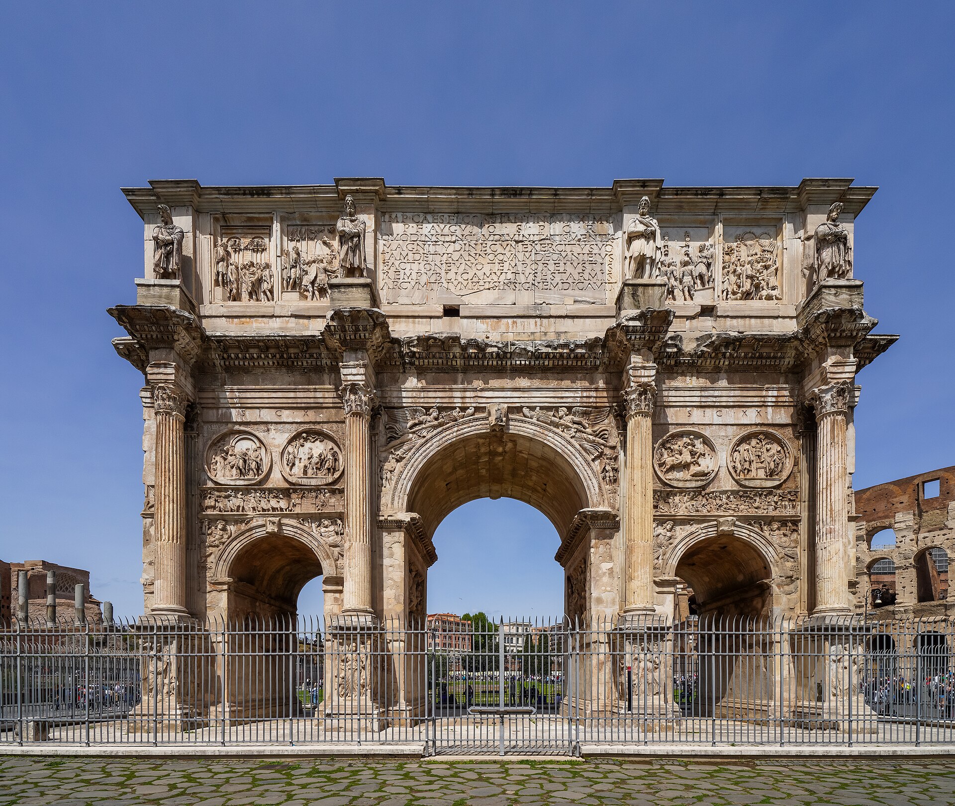 L'arc de Constantin, à Rome