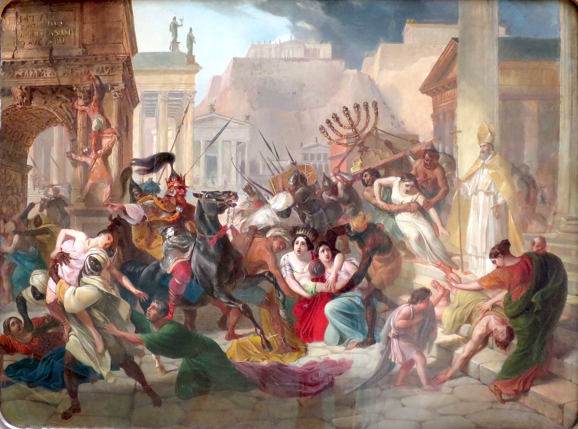 Le sac de Rome par les Vandales de Genséric en 455, tableau de Karl Brioullov