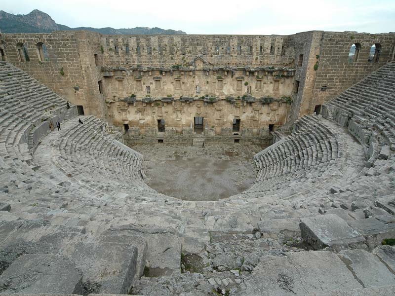 Le théâtre romain d'Aspendos, dans la Turquie actuelle