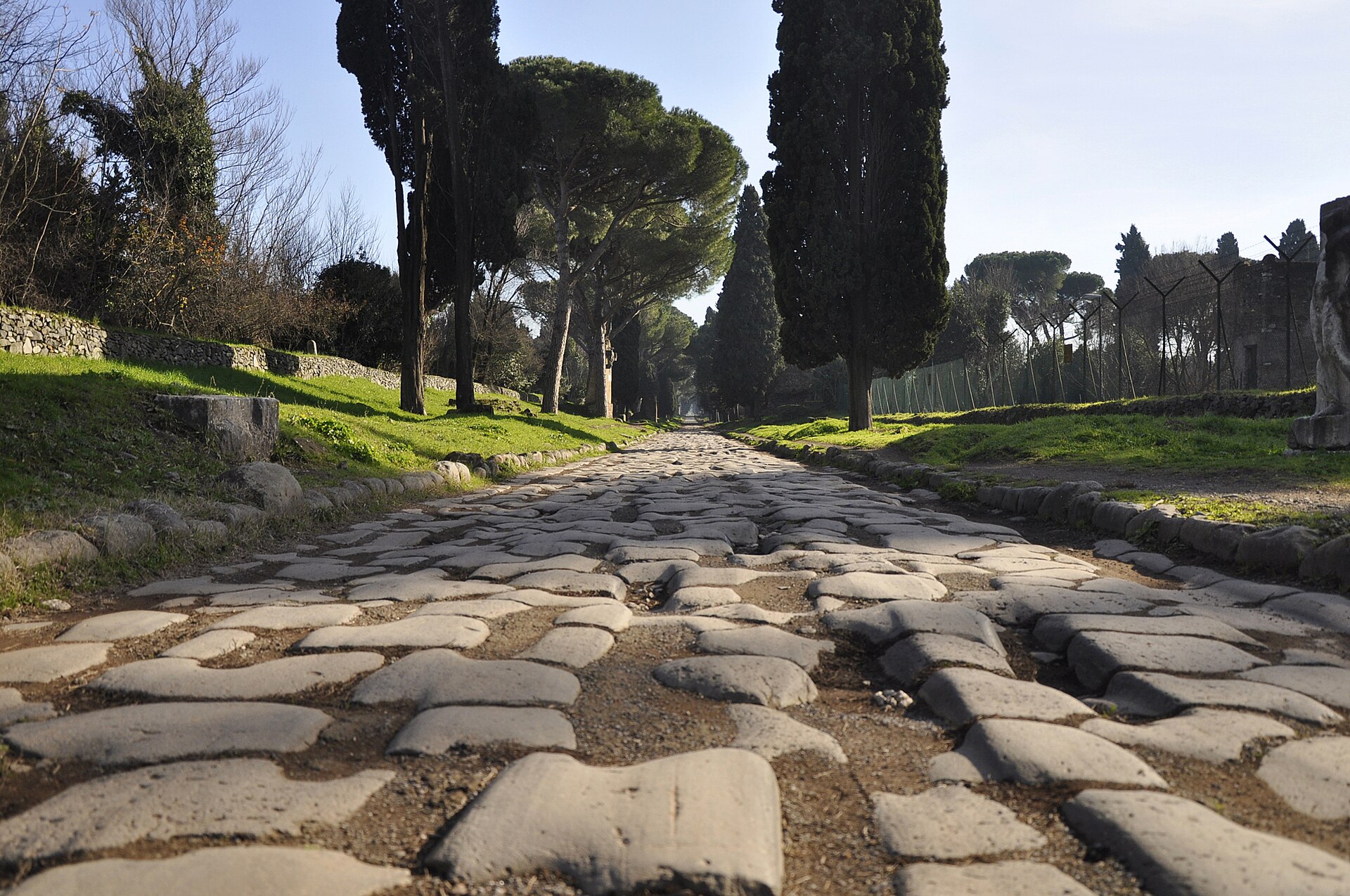 La voie Appienne, une des plus anciennes voies romaines