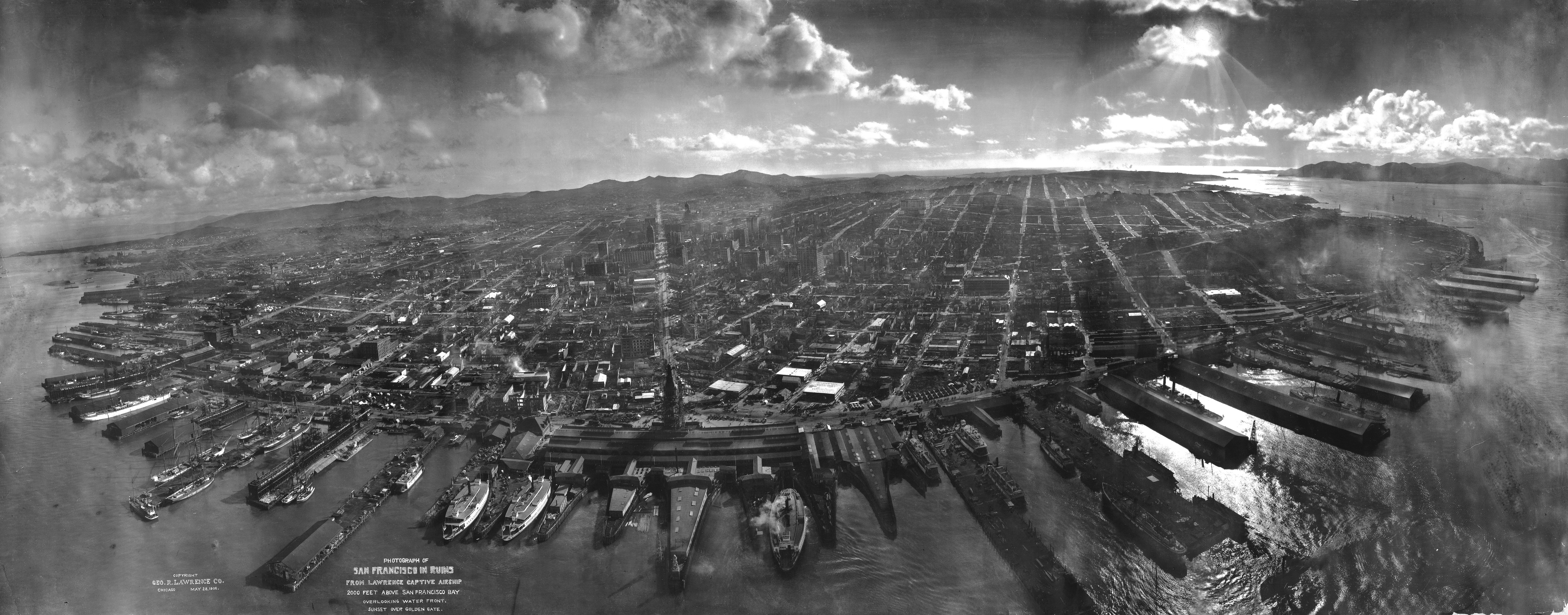San Francisco en ruines, six semaines après le séisme du 18 avril 1906