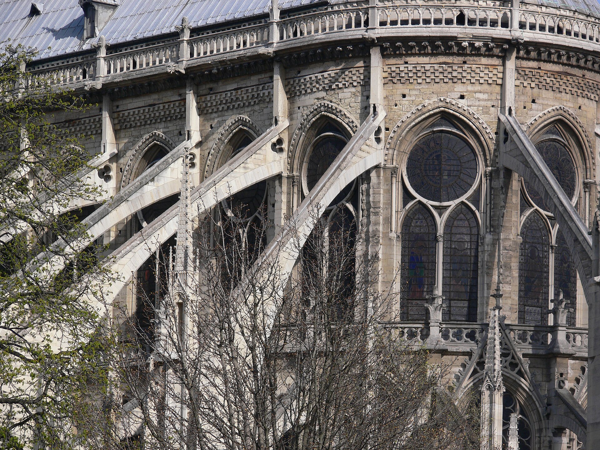 Les arcs-boutants de Notre-Dame de Paris