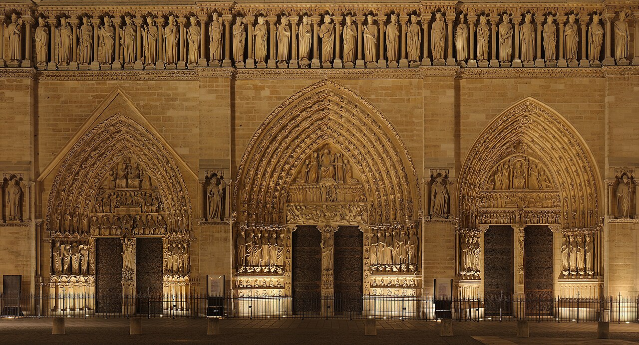 La façade de la cathédrale Notre-Dame de Paris
