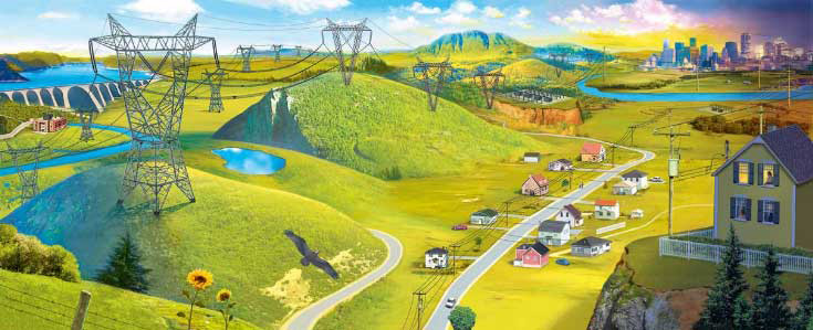 Le parcours de l'électricité, de la centrale jusqu'à la maison