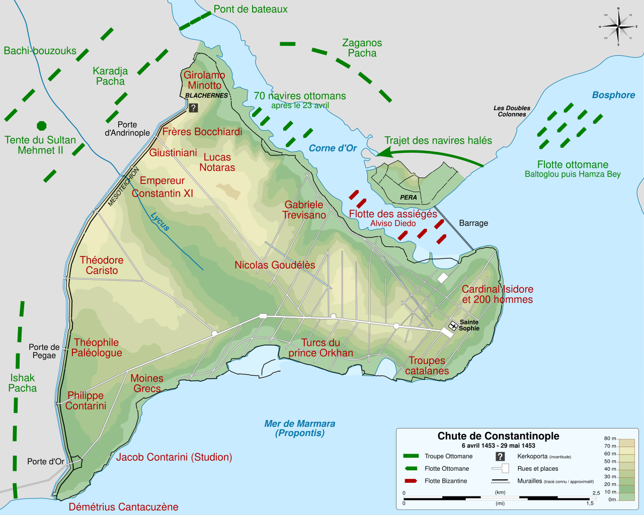Le siège de Constantinople en 1453