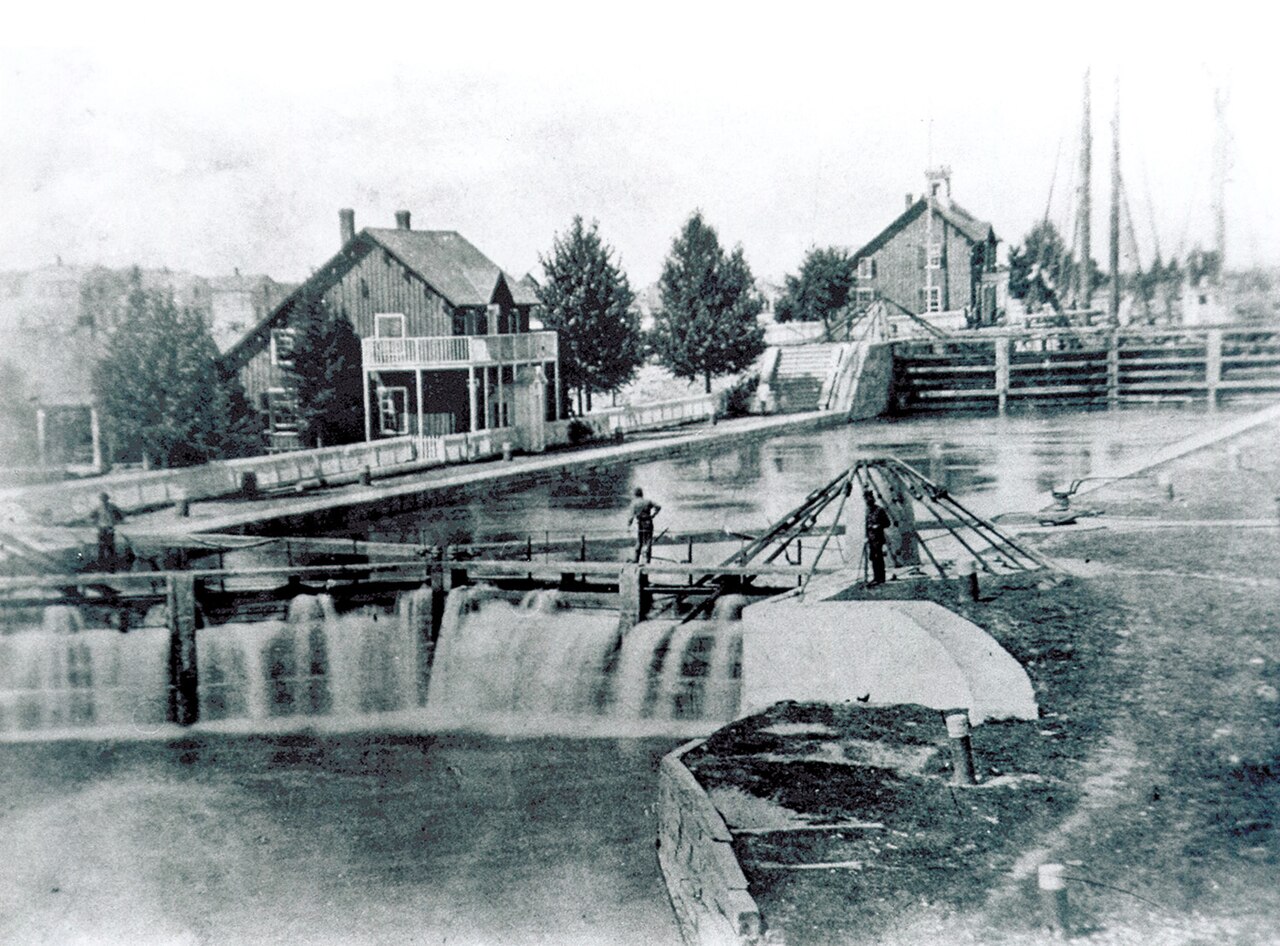 Les écluses de Sault-Sainte-Marie au 19e siècle