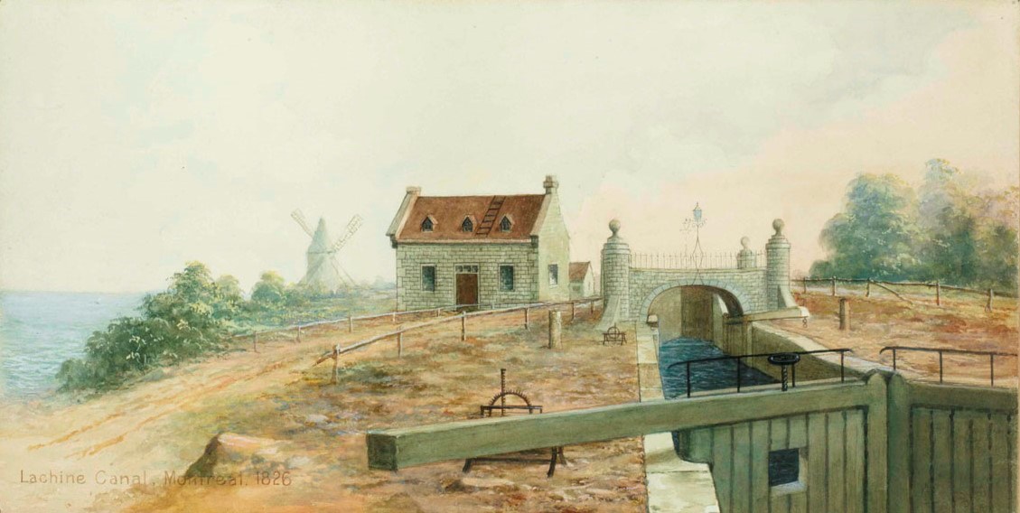 Le canal de Lachine à Montréal, ouvert en 1825