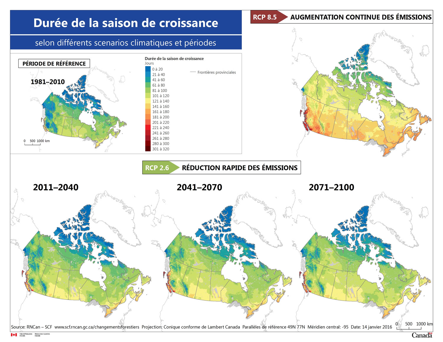 Les prévisions d'allongement de la saison de croissance au Canada