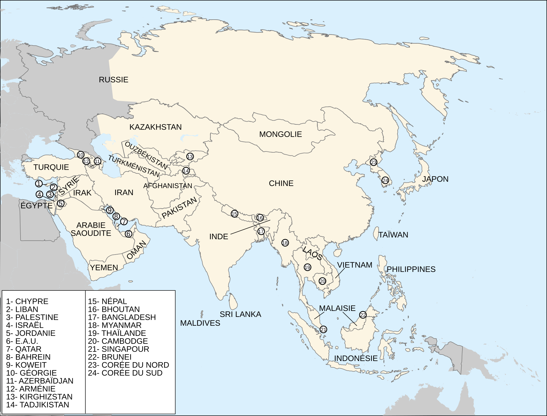 Le Bangladesh en Asie du Sud