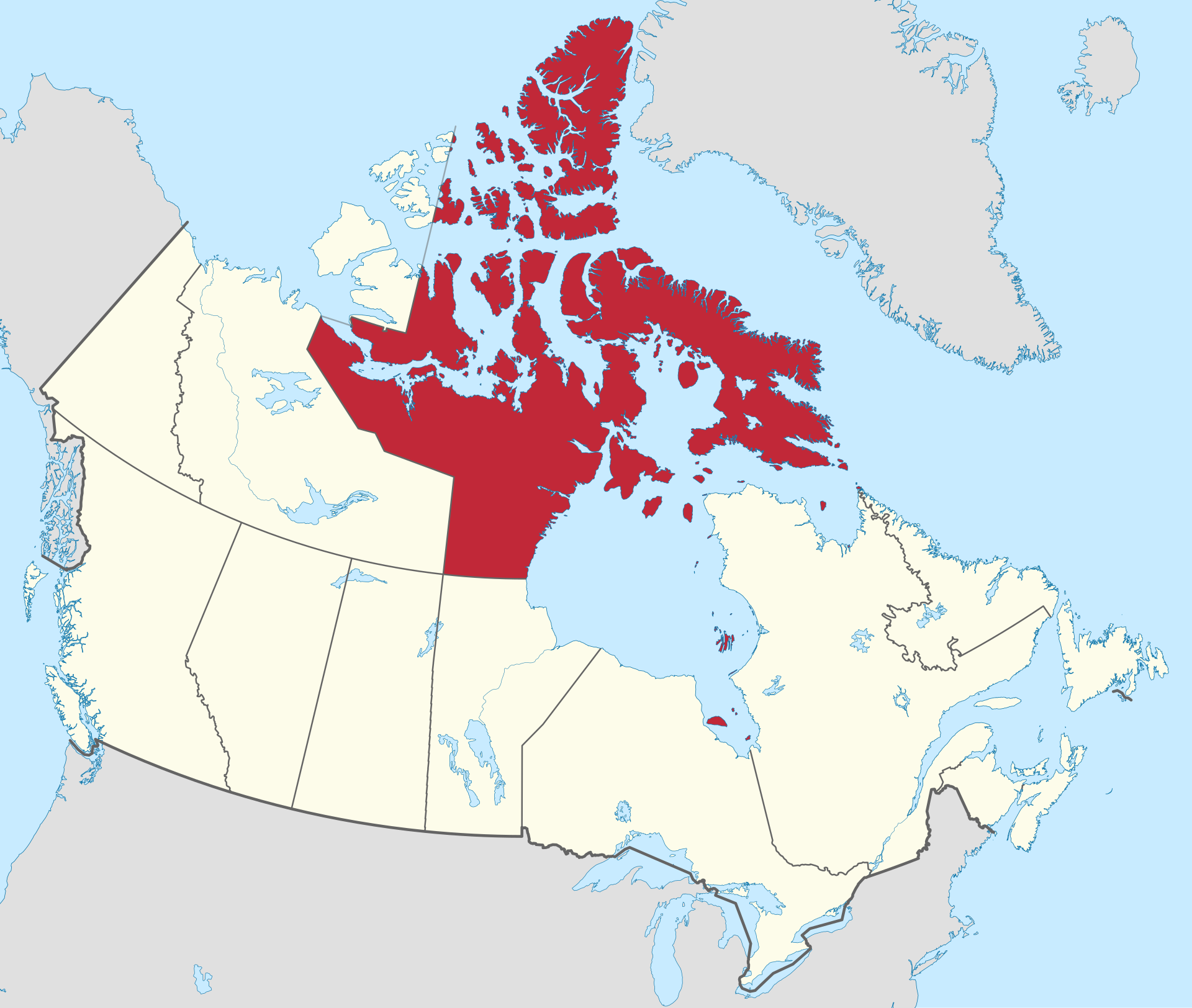 Le Nunavut dans l'ensemble du Canada